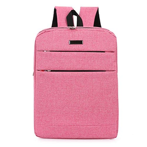Lomory 17 Inch Laptop Backpack with Side Handle and Shoulder Strap,Travel Bag Hiking Knapsack Rucksack College Student Shoulder Back Pack For Up to 17 Inches Laptop Notebook Computer (Pink)