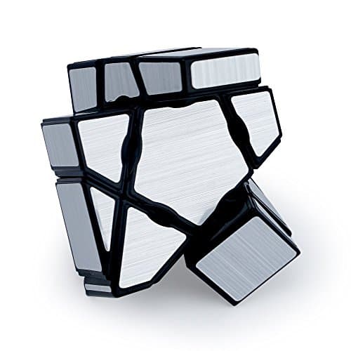 Jujuism 1x3x3 Magic Cube Twist Puzzle Intelligence Smooth Speed Ghost Mirror Cube Unequal Cube Shape Kids Toys Gifts Silver Black