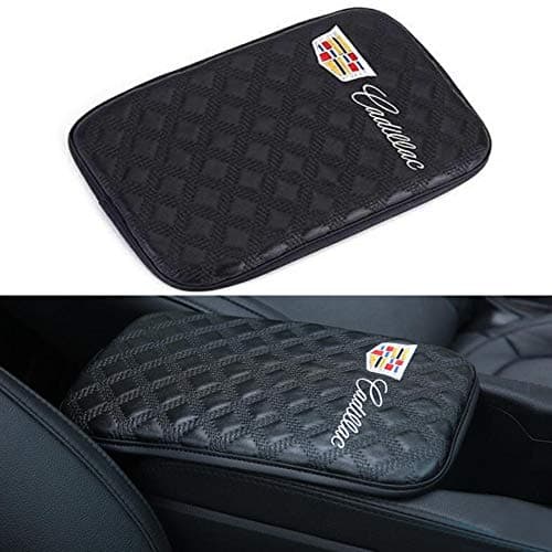 ffomo Bearfire Car Armrest Cushion Soft Leather Auto Center Console Pad Cover Handrail Box Universal Ergonomic Design Decoration Cushion (fit Cadillac)