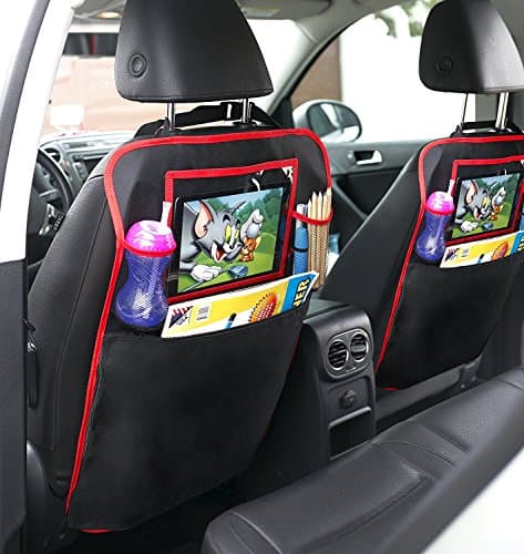 Kick Mat Car Seat Protector & Back Seat Organizer with Tablet Holder for Kids, Babies And Toddlers, Storage Pockets And Premium Quality