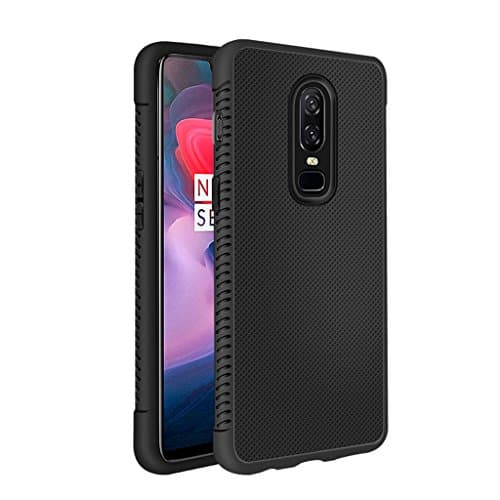 OnePlus 6 Case Anbobo with Rugged Armor Protection Flexible and Durable Shock Absorption for OnePlus 6 (Black)