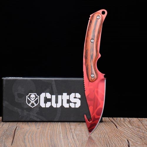 CutS Gut Knife Fixed Blade Tactical Hunting Hook Knife Dull For CS Classic Collection (G-S-R)