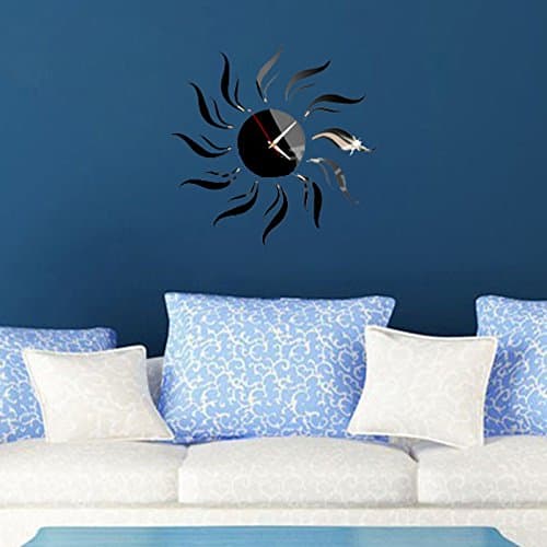 YanCui@ Wall Clock Sticker DIY 3D Mirror Wall Stickers