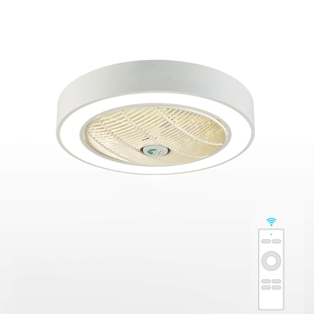 Fan Ceiling Lights Nordic Home Ceiling Lamp Modern LED Ceiling Fan Light Super Quiet Operation Simple Living Room Bedroom Dining Room Decorative Fan Ceiling Light,White [Energy Class A++]