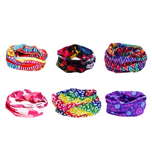 Vodeus High Elastic Headband Multifunctional Multi-purpose Seamless Headwear Bandanas 6- Pack #5