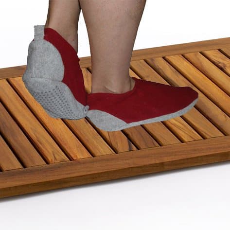 Relaxso Microwavable SPA Slippers, Micro Fleece Crimson