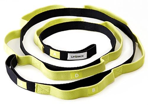 Unipack Premium Multi Loop Yoga Stretching Strap Pilates Stay at Home Exercise Band with Carrying Bag