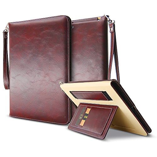 iPad Pro 10.5 Case,BELK Premium PU Leather Flip case[2 Card Slots][Elastic Hand Strap][Lanyard][Film Stand][Auto Sleep/Wake]for iPad Pro 10.5 Inch(2017 Release),Red