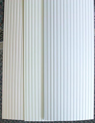 JCBlindsVertical Blind Replacement Vanes Ribbed White 5PK 82 1/2" x 3 1/2" Light Blocking, Durable PVC