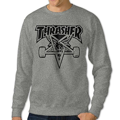 Men Thrasher Skateboard O-Neck Sweatshirts