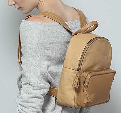 Handmade Designer Laptop Camel Genuine Leather Backpack