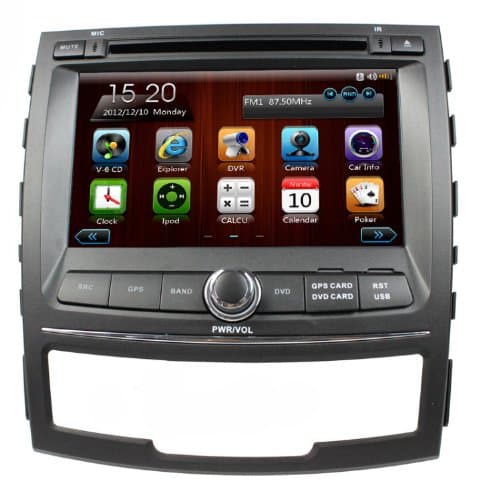 lsqSTAR 7" Car Stereo DVD USB Player MP4/MP5 2 Din In Dash Radio HD For Ssangyong Korando with Free Map