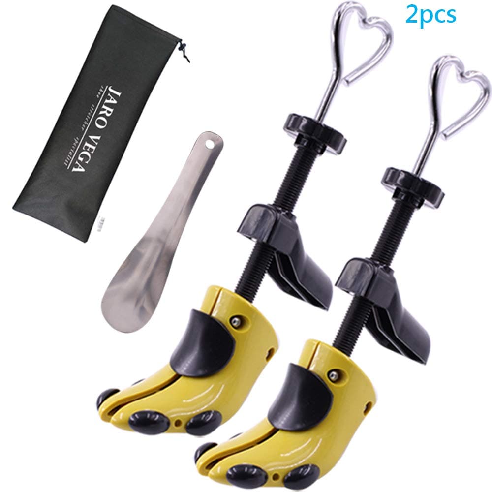 Shoe Stretcher 2pcs to Stretch Length/Width/Arch, No Tight, Relieve Pain, Jaro Vega Premium Heavy Duty Plastic Adjustable Expander/Widener, for Women High Heel US Size 4.5-9.5