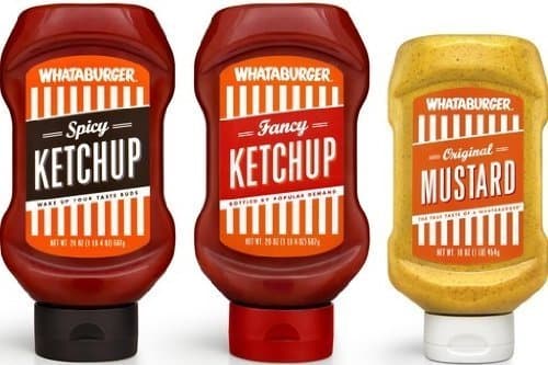 Whataburger Condiments (Pack of 3) (Trio Sampler Pack 1-Mustard 16oz, 1-Original and 1-Spicy Ketchup 20oz ea.) by Whataburger