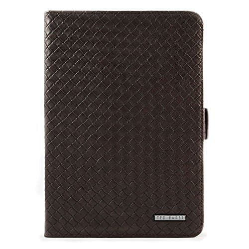Proporta Woven Ted Baker Weaved Leather Style Folio Case for Apple iPad Mini 2/3 - Chocolate
