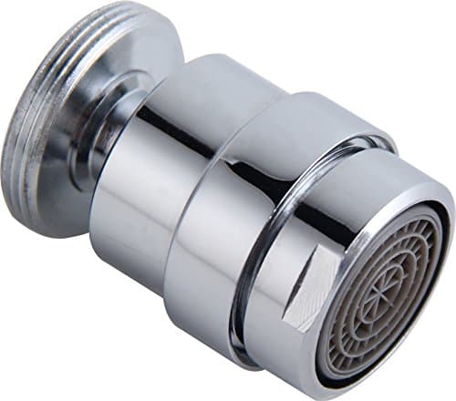 Kelica 1.5GPM Kitchen Sink Aerator Solid Brass 360 Degree Swivel Water Saving Faucet Aerator 15/16 Inch 27UNS Male Thread Polished Chrome