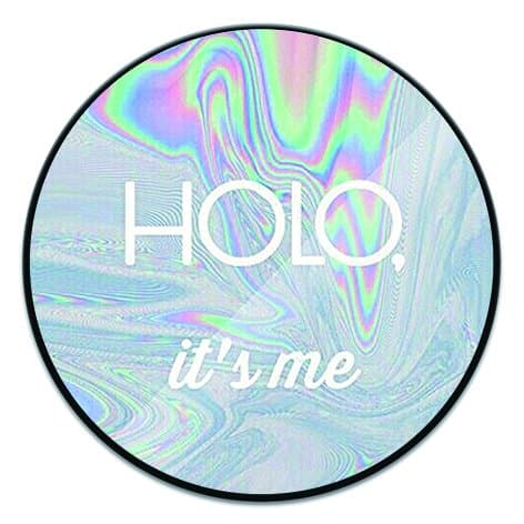 Cheap Pop Out Mobile Phone Expanding Pop Grip Mount Holder Stand Sockets for iPhone X,Smartphones and Tablets - Holo Holographic Black