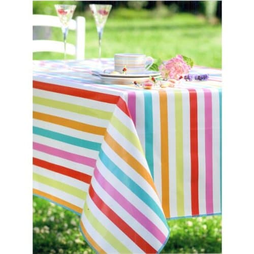 CALITEX Round Oilcloth Tablecloth 140 cm Drapeaux