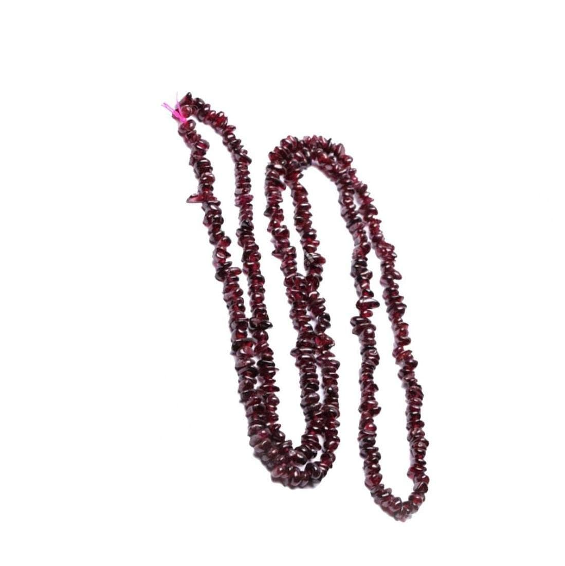 Rrunzfon Garnet Ring Beads Small Garnet Tumbled Chips Chain Crushed Stone Healing Loose Beads Chain Jewelry Making Home Decoration 1 Strand