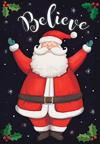 Santa Believe Garden Flag Double Sided