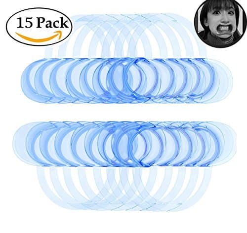 15 Pack Dental Retractor for Speak Game,Juliu C-SHAPE Teeth Whitening Intraoral Cheek Lip Retractors Mouth Opener ,Best Dental Tool Small & Medium for Adults & Kids