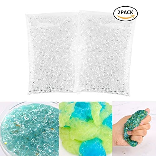 2 Pack Clear Fishbowl Beads for Slime Total 10.6 Ounces Plastic Vase Filler Beads Wedding and Party Decoration