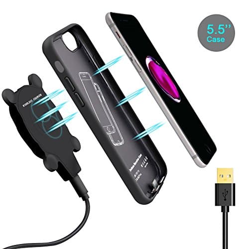 Magnetic Wireless Car Charger for iPhone 7 Plus 6 Plus 6S Plus with 5.5” Wireless Charger Receiver Case, Colorange Fast QI Wireless Charging Kit for iPhone 7 Plus 6 Plus 6S Plus