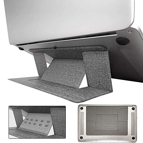 Gotega Invisible Laptop Stand Protable Laptop Stand Foldable Ventilated Adjustable Notebook Stand Compatible with Laptops Such as MacBook Air Pro More Laptops up to 15.6” inch- Gray