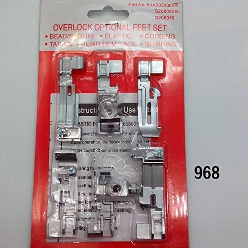 Set 6 pcs Optional Overlock Feet Foot Kit for Juki Juki Lock MO-50E MO-51E NEW by Sewing