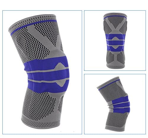 Knee Support Compression Sleeve Knee Brace for Joint Pain Relief For Runing ,Jogging, Sports, Biking, Basketball Sports (Grey)
