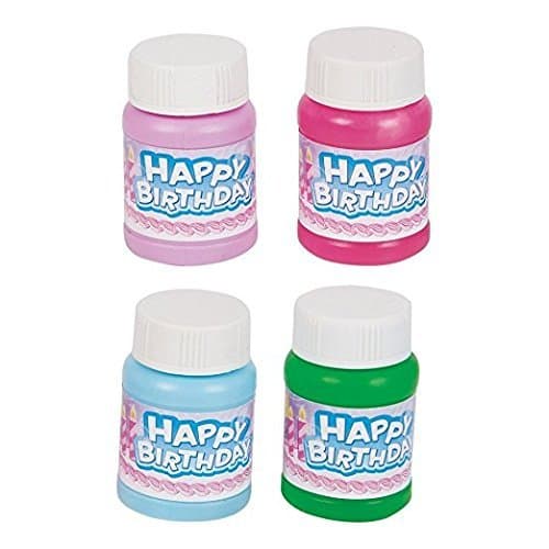 Rhode Island Novelty 1oz Happy Birthday Bubbles 48 Pack Assorted Colors