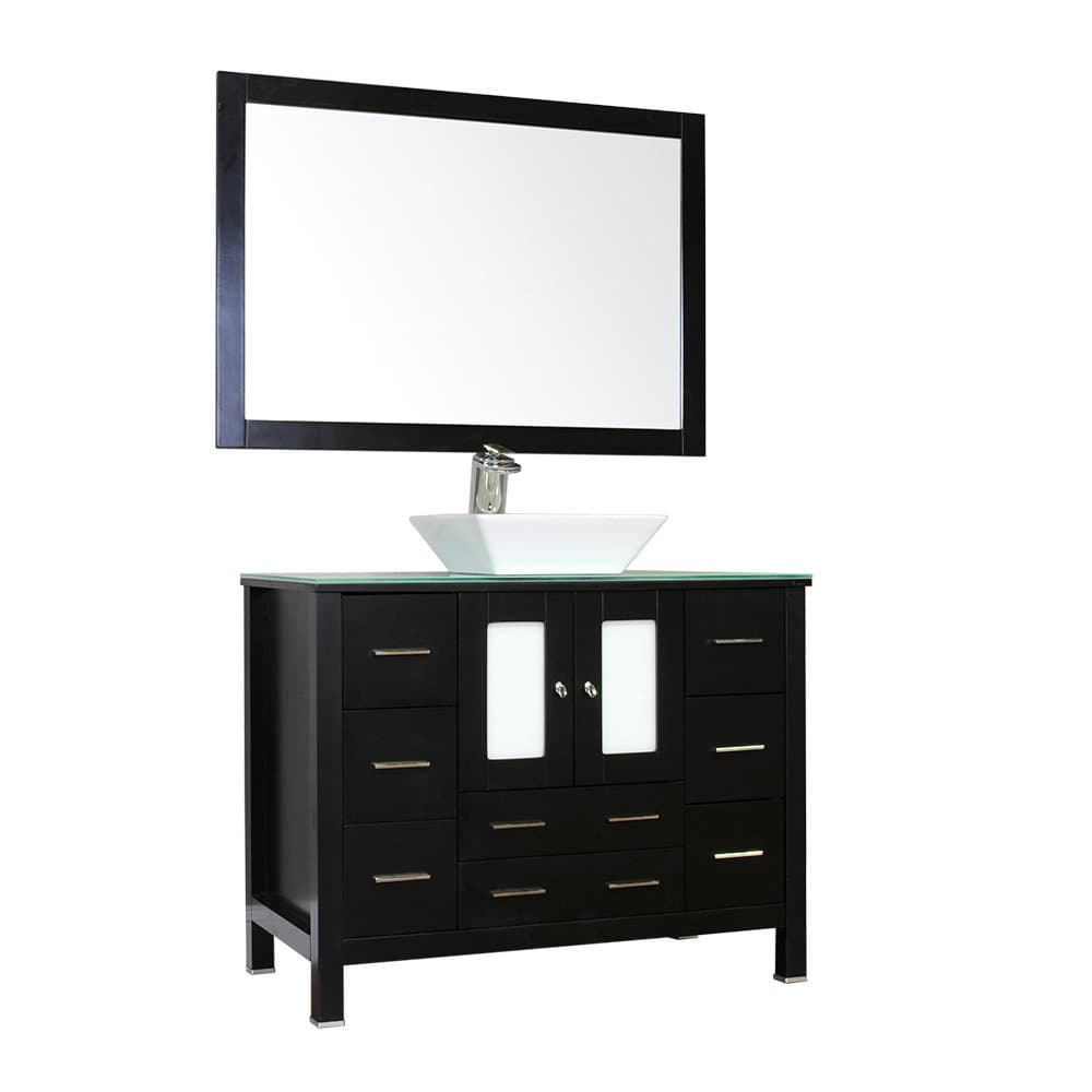 Alya Bath AW-125-42-B Vanity Set, 42", Black