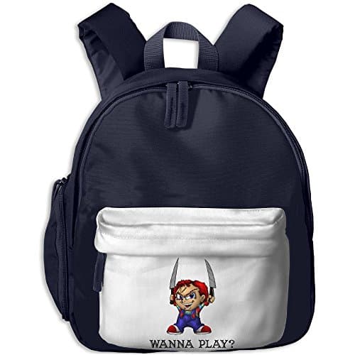 Mieba Chucky Wanna Play Canvas School Backpack Funny Jogging Backpack For Kids