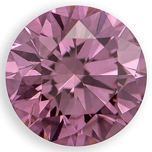 0.46 Ct. | Round | Light Raspberry Color | SI2 Clarity | U.S. Man Made Diamond