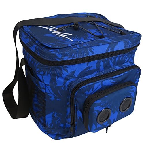 JammyPack Dopp Kit with Speakers Weekender Bag, Brown Leather, One Size