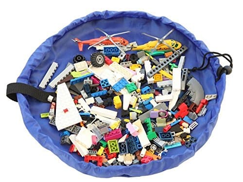 Agooding Portable Toy Storage Bag, Blue