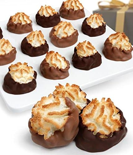 Belgian Chocolate Dipped Macaroons - 12 piece