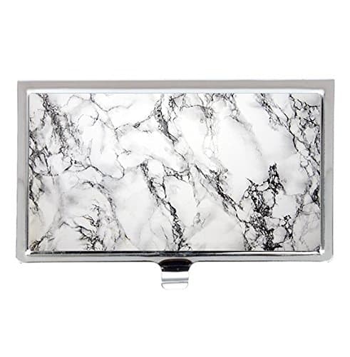 Black and white d marble background Customized Business Card Holder,Fashion Metal Stainless Steel Pocket Business Card Holderr Card Case.