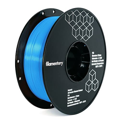 Filamentory Blue PLA 1.75 3D Printer Filament, Dimensional Accuracy +/- 0.02 mm, 1 kg Spool, 1.75 mm - 2.2 LBS BLUE PLA