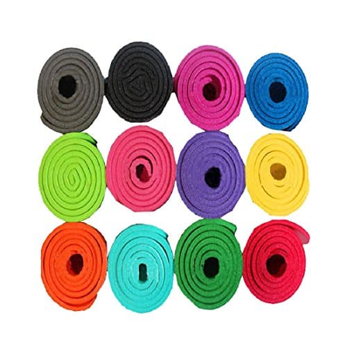 Sheng Xi anti-skid Extra Thick Stretching Mat Includes Carrying Strap For Men &amp; Women - From Clever Yoga Rose Red