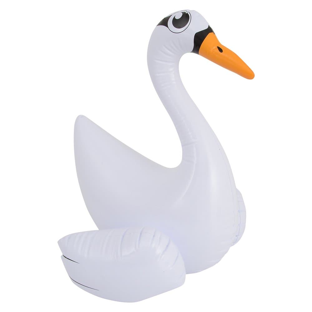Coconut Float Giant Swan Pool Float; 80" Inflatable Raft