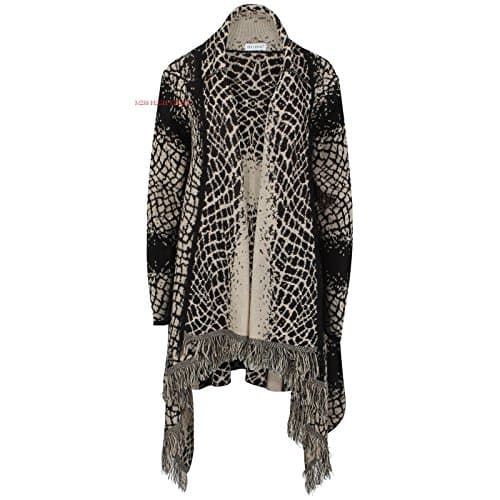 SugerDiva Skull Print Open Knitted Cardigan