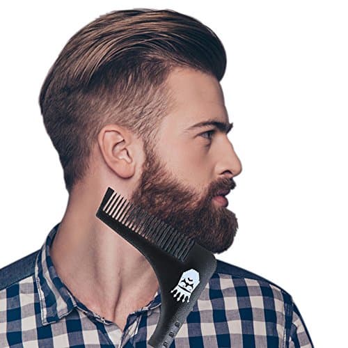 THE BEARD KING - Beard Shaping Tool Stencil for Men, Facial Hair Styling, Best Men's Grooming and Beard Shaping Template