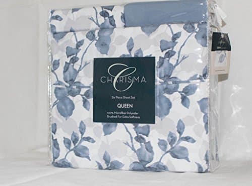 Charisma Microfiber 6 Piece Sheet Set - New 2016 Colors (Watercolor Leaves) by Osem Pro
