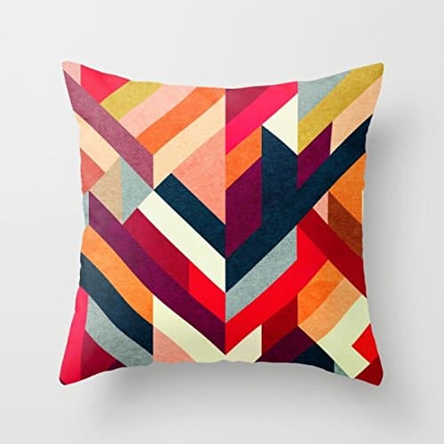 RISEE Geometry Throw Pillow Case 16 X 16 Inches / 40 By 40 Cm For Office,monther,couples,lounge,lover,valentine With Twice Sides