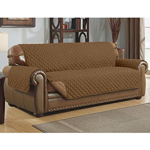 Gohunter Premium Quality Sofa Couch Cover Protector Waterproof for Pets Cat Dog Kids Slipcover Set Non-Slip Furniture Protector (Sofa/Couch:66" 75", Brown)