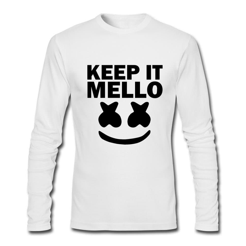 Men's marshmello face Keep it mello Long sleeve shirt