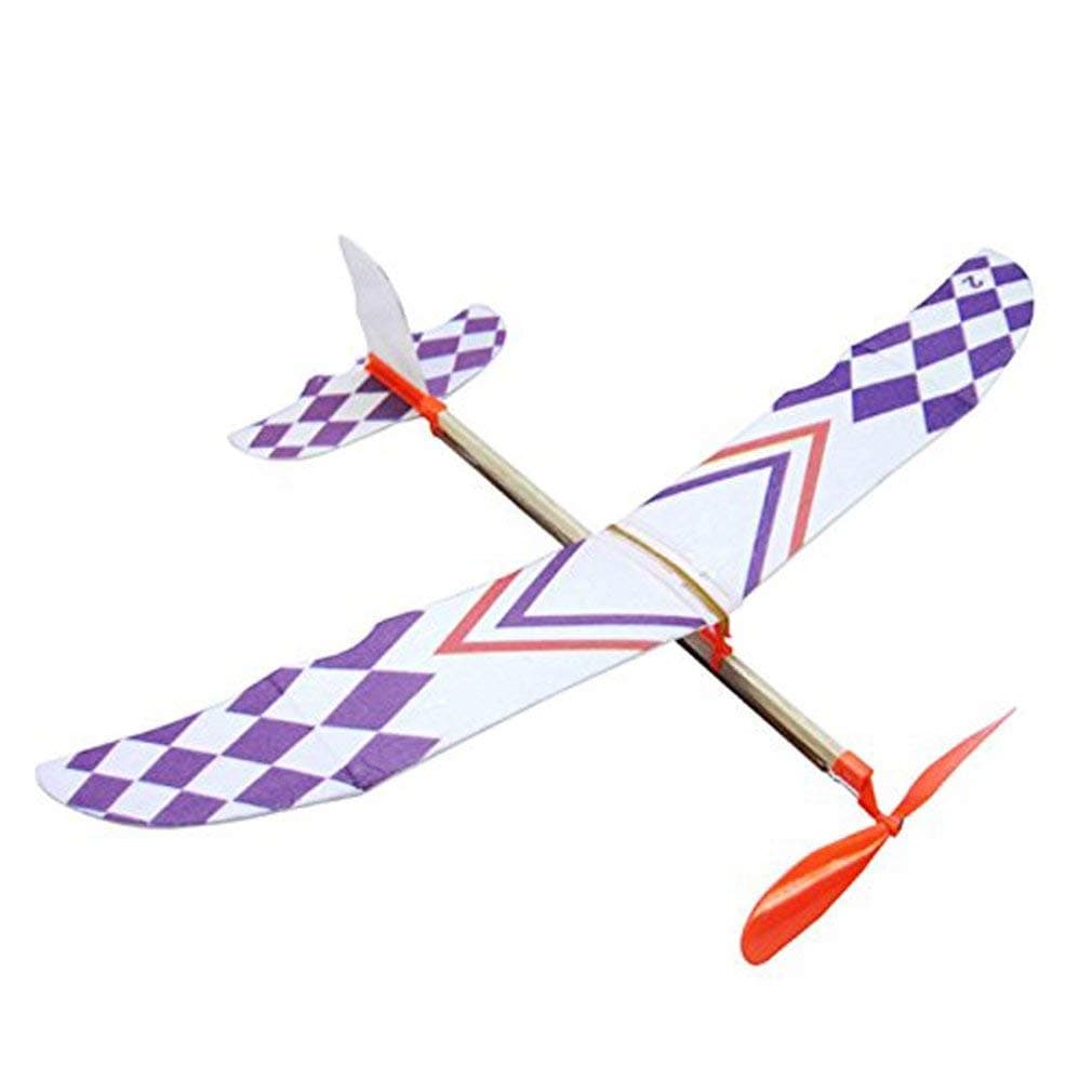 Rubber Band Elastic Powered Flying Glider Plane Airplane Model DIY Toy For Kids Useful and Practical