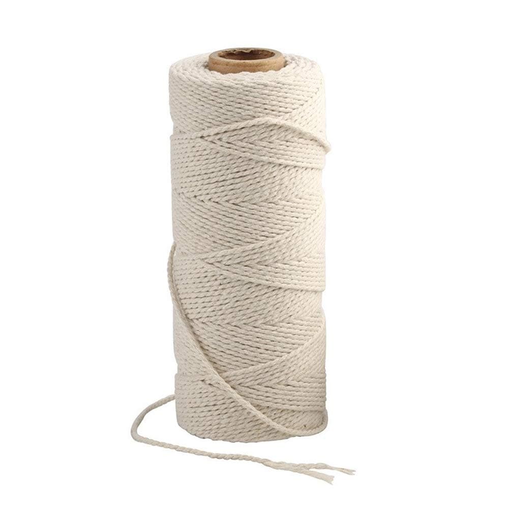 SSINI 2/3/4/5 mm Kitchen Rope, Cotton Twine, Food Safe Cooking String Perfect for Trussing and Tying Poultry Meat Making Sausage DIY Crafts and Decoration(01)