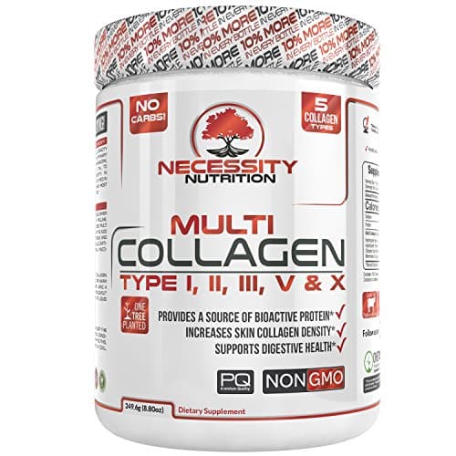 Multi Collagen Protein Powder 32 Servings High Quality Grass Fed Pasture Raised Beef Chicken Wild Fish Marine Eggshell Colageno Hidrolizado Peptides Type I II III V X Keto Paleo Low Carb Supplement